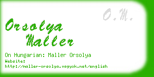 orsolya maller business card